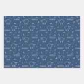 ネイビーシープイードムバラクキッズ ラッピングペーパーシート (正面3)