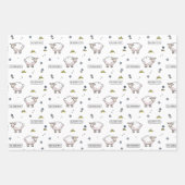 ネイビーシープイードムバラクキッズ ラッピングペーパーシート (正面)