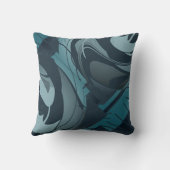 ネイビーシーホムグレー地中海のフローラモザイク クッション (裏面)