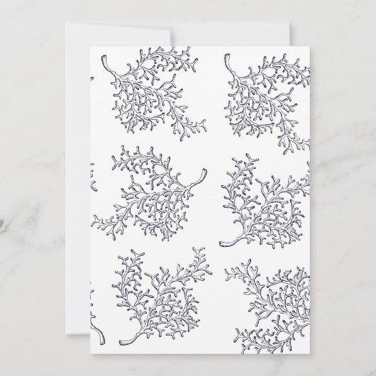 ネイビーシー航海のホース結婚式招待状 招待状 (裏面)