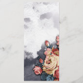 ネイビージオメトリック水色結婚のメニュー プログラム (裏面)