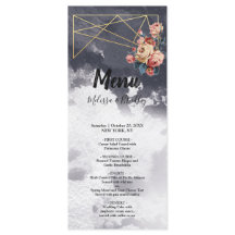 ネイビージオメトリック水色結婚のメニュー