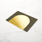 ネイビージオメトリック詳細エンクロージャカード 箔招待状ポストカード (回転した状態)