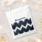 ネイビージグザグアップシャーリンの有利なバッグの名前 フェイバーバッグ (クリップ留めされた状態)