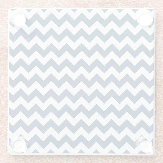 ネイビージャグザグザグネイ、ネイビージャブロン、幾何学模様 ガラスコースター (裏面)