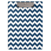 ネイビージャグザグザグネイ、ネイビージャブロン、幾何学模様 クリップボード (正面)
