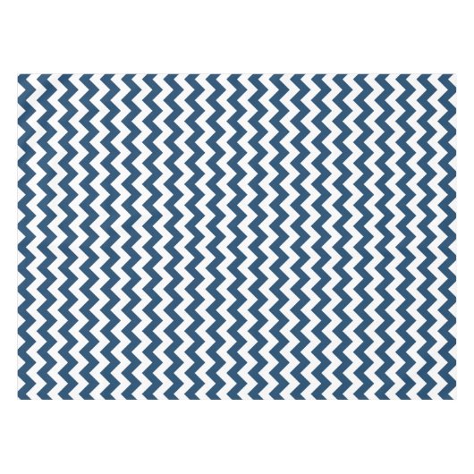 ネイビージャグザグザグネイ、ネイビージャブロン、幾何学模様 テーブルクロス (正面(横))