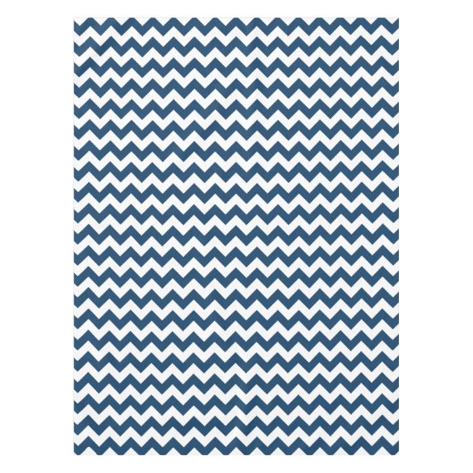 ネイビージャグザグザグネイ、ネイビージャブロン、幾何学模様 テーブルクロス (正面)