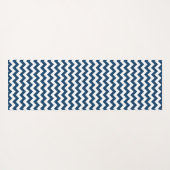 ネイビージャグザグザグネイ、ネイビージャブロン、幾何学模様 ヨガマット (裏面(横))