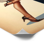 ネイビースイングダンスナイトディライト ポスター (角)