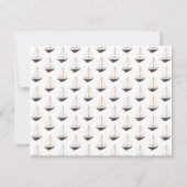 ネイビースイールボートクラシック沿岸パーソナライズされた ノートカード (裏面)