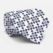 ネイビースクエアパターンネックタイ ネクタイ (ロール)