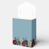 ネイビースタイリッシュダスティブルーブルゴーニュ結婚フローラ フェイバーボックス (オープン)