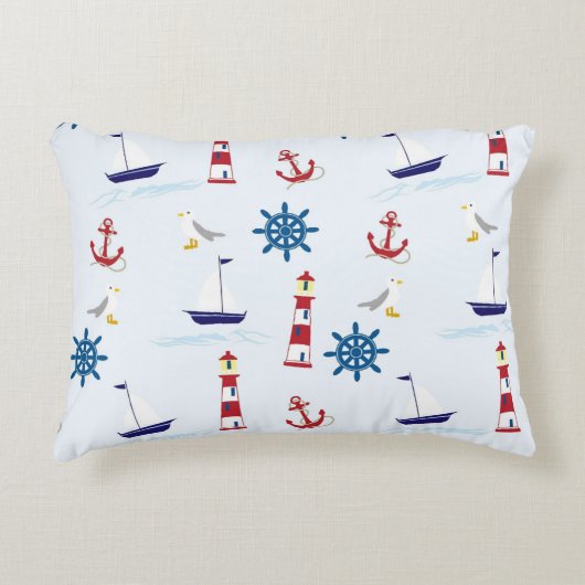 ネイビースタイルのアクセントピロー アクセントクッション (正面)