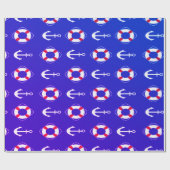 ネイビースタイルブルーラッピング紙 ラッピングペーパー (フラット)