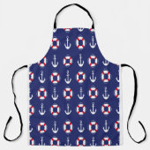 ネイビースタイルブルー エプロン (正面)