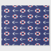 ネイビースタイルブルー ラッピングペーパー (フラット)