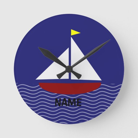 ネイビースタイル ラウンド壁時計 (正面)