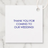 ネイビースタッ結婚フィッシュの贈り物ラベルビーチ結婚式のお願い フェイバータグ (裏面)