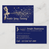 ネイビースター金ゴールドモバイル絵を描体タンスプレー 名刺 (正面/裏面)