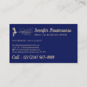 ネイビースター金ゴールドモバイル絵を描体タンスプレー 名刺 (裏面)