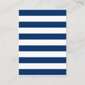 ネイビーステアリングホイ航海のールウェディングレセプション エンクロージャーカード (裏面)