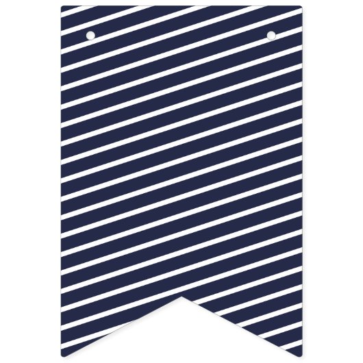 ネイビーストライプのバ名門私立校風のンティン バンティングフラッグ (第2の旗)