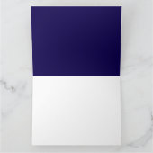 ネイビーストライプのブライトイエローアートフラワー カード (内部)