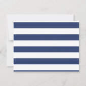 ネイビーストライプサンキューカード 出欠カード (裏面)