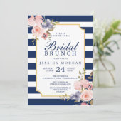 ネイビーストライプズのブライダルシャワー招待 招待状 (スタンド正面)