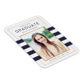 ネイビーストライプズ卒業写真マグネット マグネット (右側)