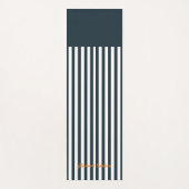 ネイビーストライプズ |紳士モダンのモノグラム ヨガマット (正面)