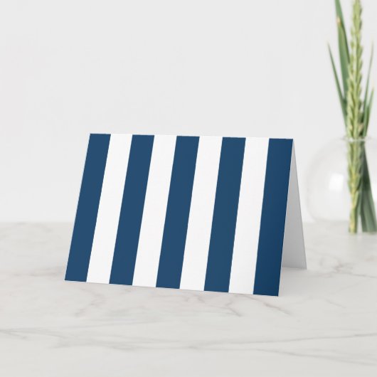 ネイビーストライプブルーのストライプ、パタストライプのーン カード (正面)