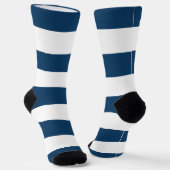 ネイビーストライプブルーのストライプ、パタストライプのーン ソックス (傾斜あり)