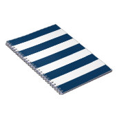 ネイビーストライプブルーのストライプ、パタストライプのーン ノートブック (右側)