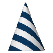 ネイビーストライプブルーのストライプ、パタストライプのーン パーティーハット (右)