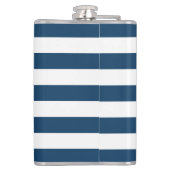 ネイビーストライプブルーのストライプ、パタストライプのーン フラスク (裏面)