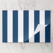 ネイビーストライプブルーのストライプ、パタストライプのーン ペーパーパッド (折り畳み)