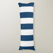 ネイビーストライプブルーのストライプ、パタストライプのーン ボディピロー (正面縦)