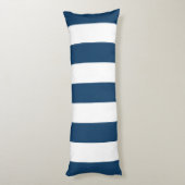 ネイビーストライプブルーのストライプ、パタストライプのーン ボディピロー (裏面 (縦))