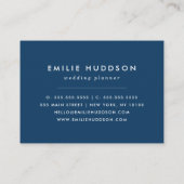 ネイビーストライプブルーのストライプ、パタストライプのーン 名刺 (裏面)