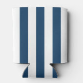 ネイビーストライプブルーのストライプ、パタストライプのーン 缶クーラー (裏面)