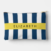 ネイビーストライプブルーストライプののパターン名 アクセサリーポーチ (裏面)