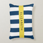 ネイビーストライプブルーストライプののパターン名 アクセントクッション (正面(垂直))