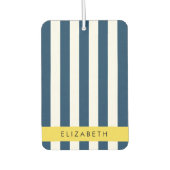 ネイビーストライプブルーストライプののパターン名 カーエアーフレッシュナー (正面)