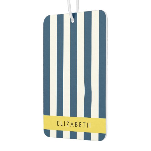 ネイビーストライプブルーストライプののパターン名 カーエアーフレッシュナー (左)