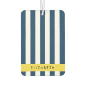 ネイビーストライプブルーストライプののパターン名 カーエアーフレッシュナー (裏面)