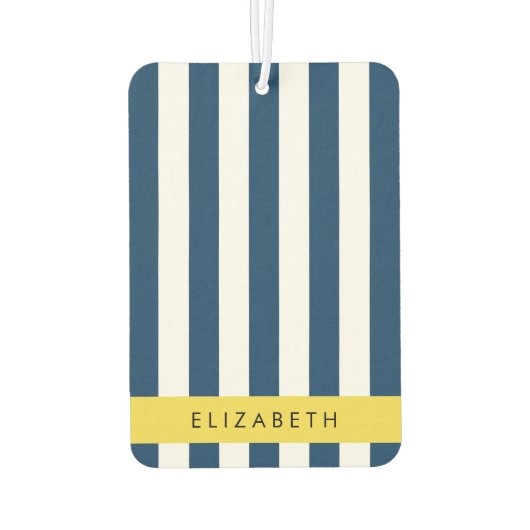 ネイビーストライプブルーストライプののパターン名 カーエアーフレッシュナー (裏面)