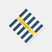 ネイビーストライプブルーストライプののパターン名 スタンダードカクテルナプキン (角)