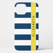ネイビーストライプブルーストライプののパターン名 Case-Mate iPhoneケース (裏面)